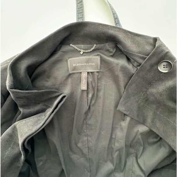 BCBG MaxAzria Drea Faux Suede Moto Jacket Black size XS - Picture 7 of 9